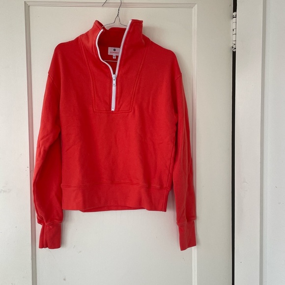 Anthropologie sundry orange quarter zip pullover - Picture 3 of 8